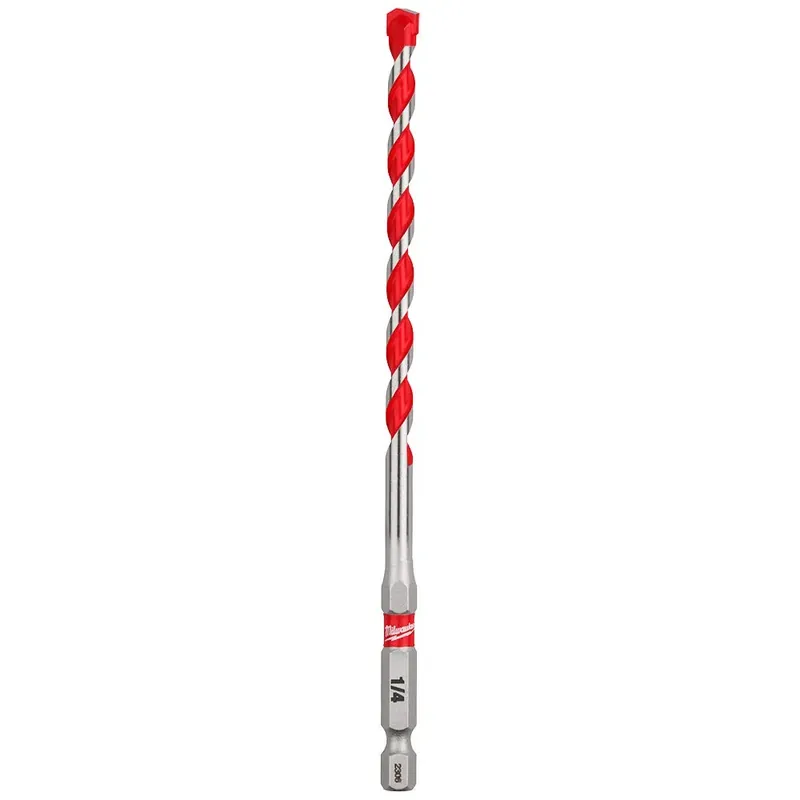 Authentic Milwaukee 1/4" x 4" x 6" SHOCKWAVE Impact Duty Carbide Hammer Drill Bit 48-20-9011