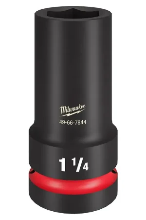 Affordable Milwaukee SHOCKWAVE Impact Duty 1" Drive 1-1/4" Thin Wall Extra Deep 6 Point Socket 49-66-7844