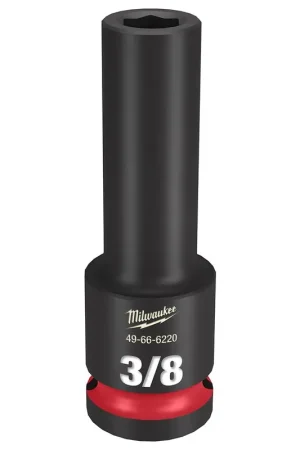 Authentic Milwaukee Shockwave Impact Duty 1/2" Drive 3/8" Deep 6 Point Socket 49-66-6220