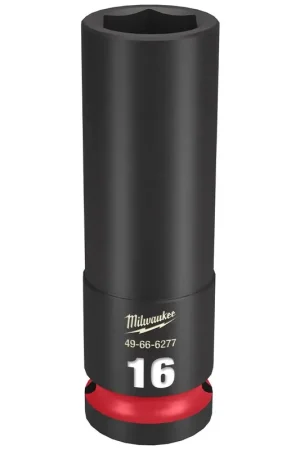 Authentic Milwaukee Shockwave Impact Duty 1/2" Drive 16mm Deep 6 Point Socket 49-66-6277