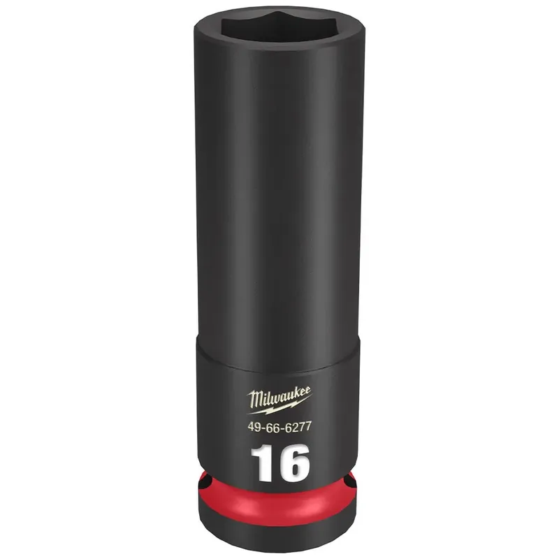 Authentic Milwaukee Shockwave Impact Duty 1/2" Drive 16mm Deep 6 Point Socket 49-66-6277