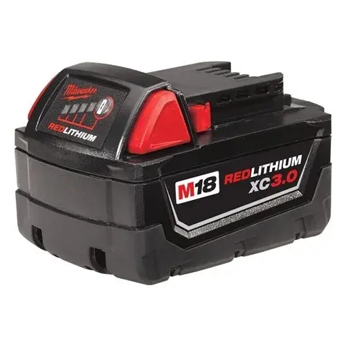 While Supplies Last Milwaukee M18 Red Lithium 3.0Ah XC Battery 48-11-1828